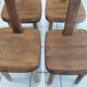 Suite of 4 rustic chairs from the 70/80's