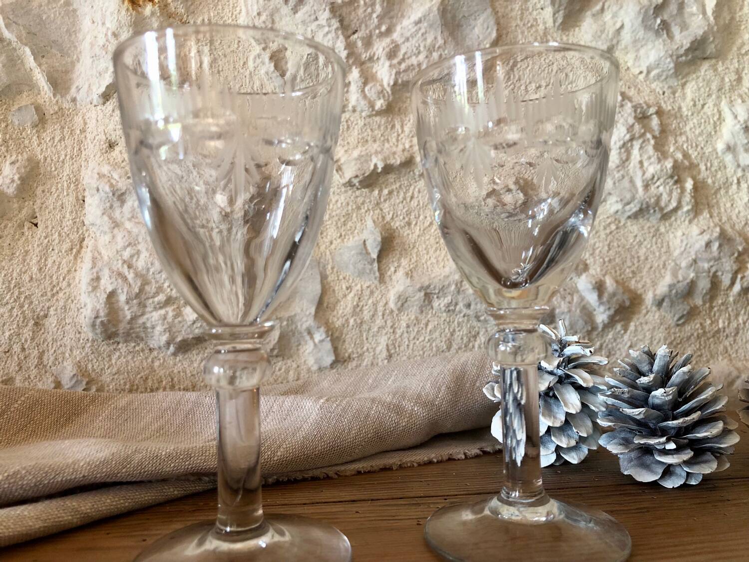 Antique aperitif glasses