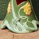 Slip vase, thistle motif, Art Nouveau