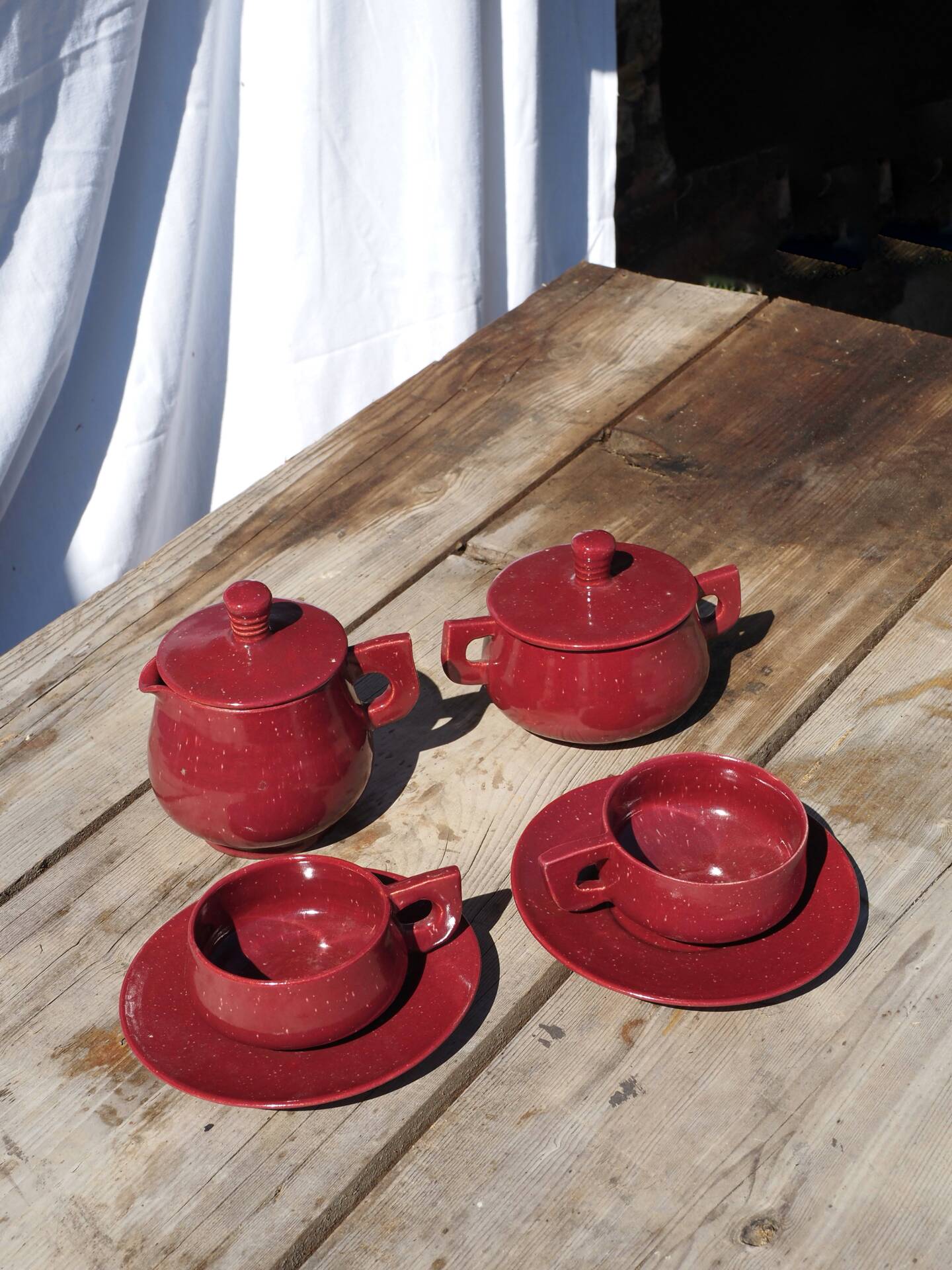Art Deco Red Tea/Coffee Set