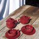 Art Deco Red Tea/Coffee Set