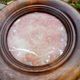 Wood and marble stool