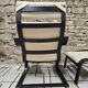 Fauteuil lounge et son ottoman cuir