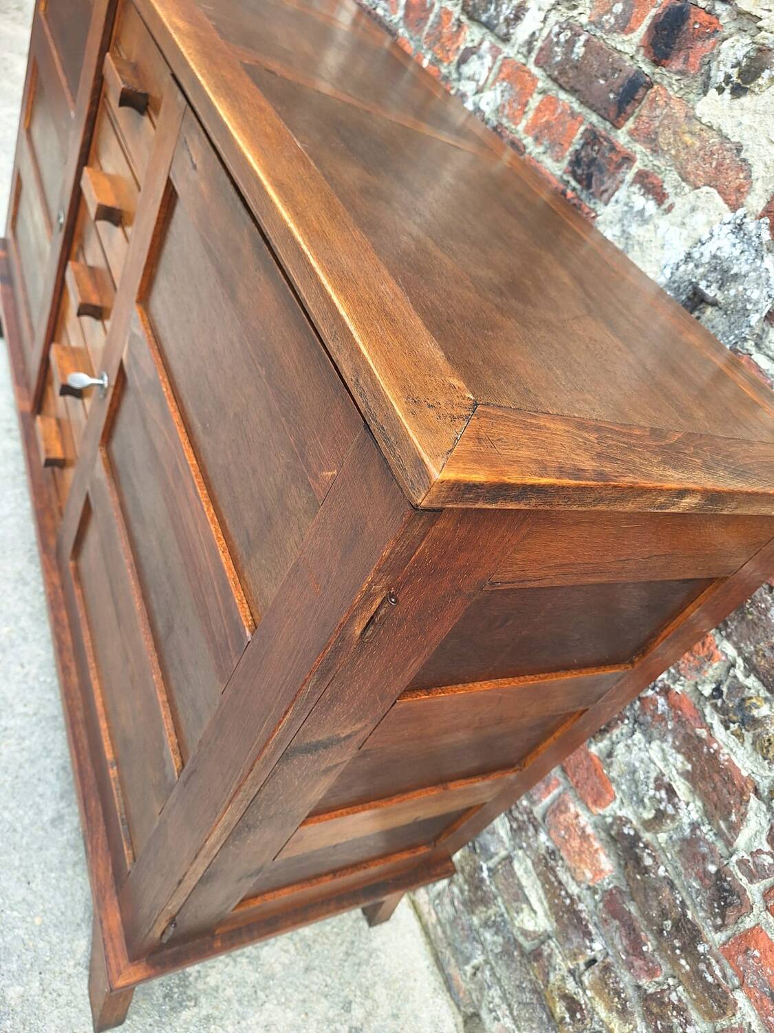 Buffet reconstruction René Gabriel vintage, meuble ancien dit de sinis