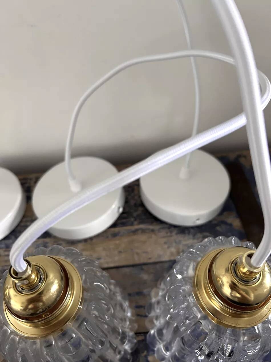 Lot de trois suspensions vintage
