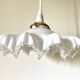 White glass draped suspension
