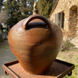 Ancient terracotta pottery jar