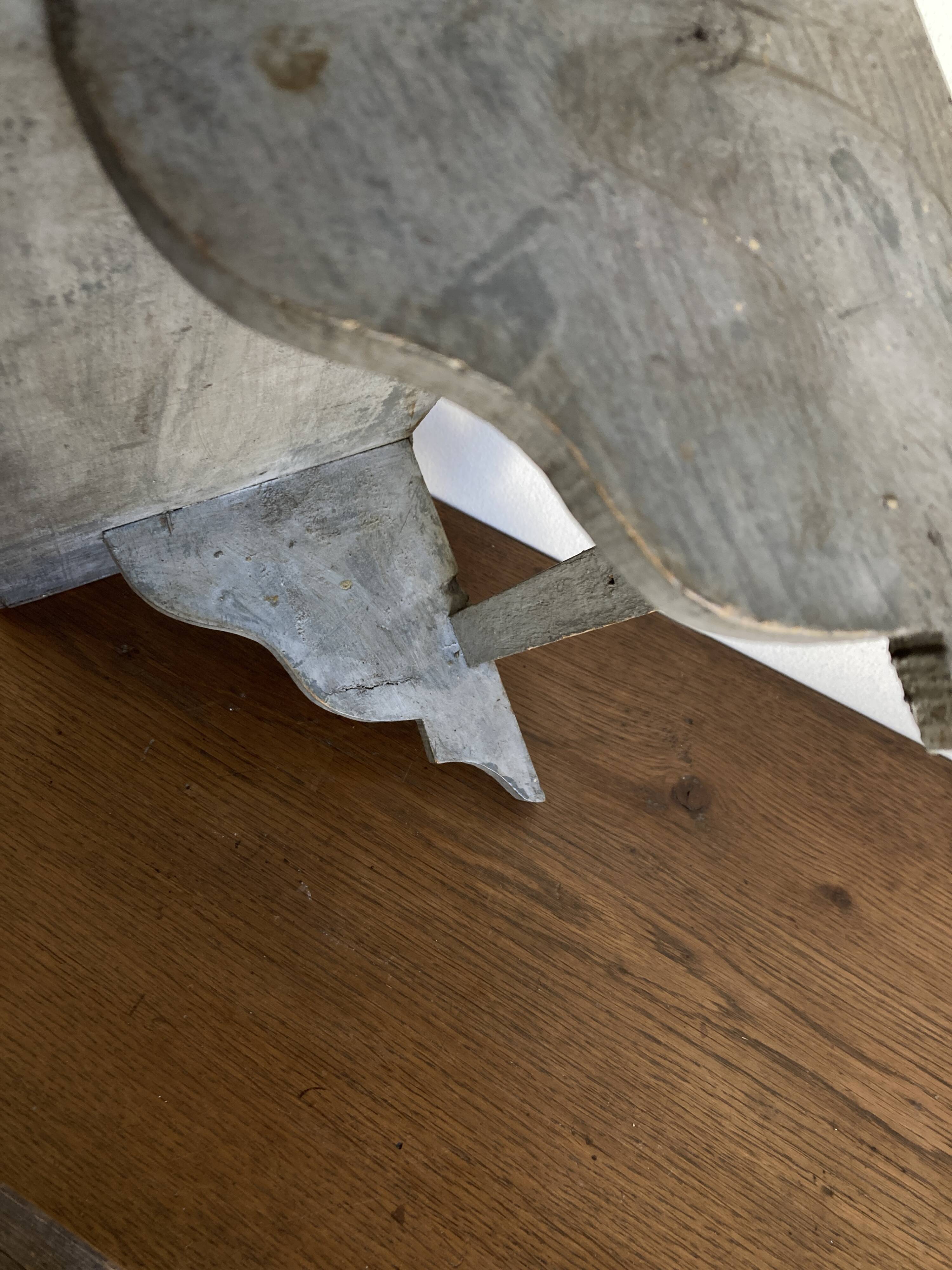 Hudson Farmhouse Folk Art Country Shelf Original Gray Patina