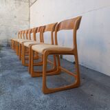 Baumann sleigh chairs, set of 8