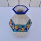Vase art déco, émaux de Longwy, décor floral, vintage