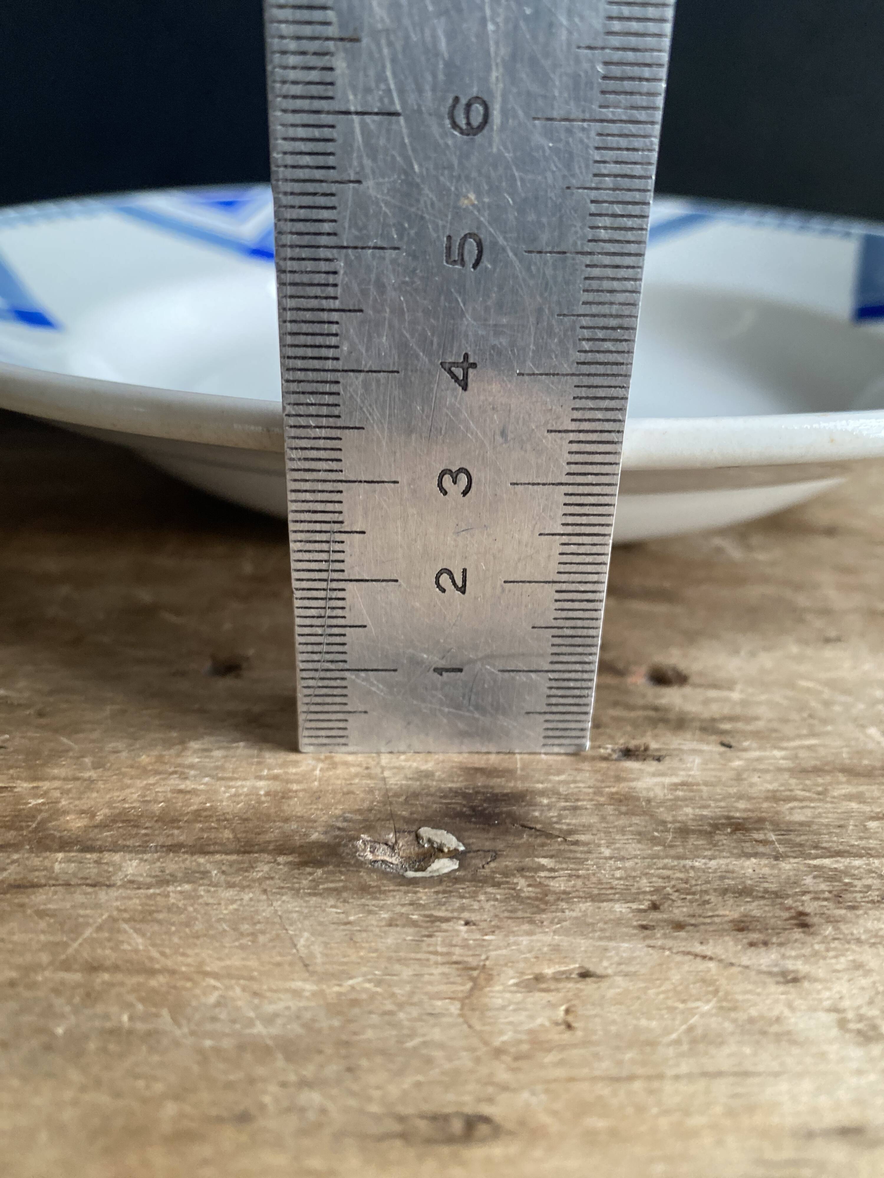 Set of 6 Art Deco Deep Plates - Moulin des Loups Orchies - Model PAX