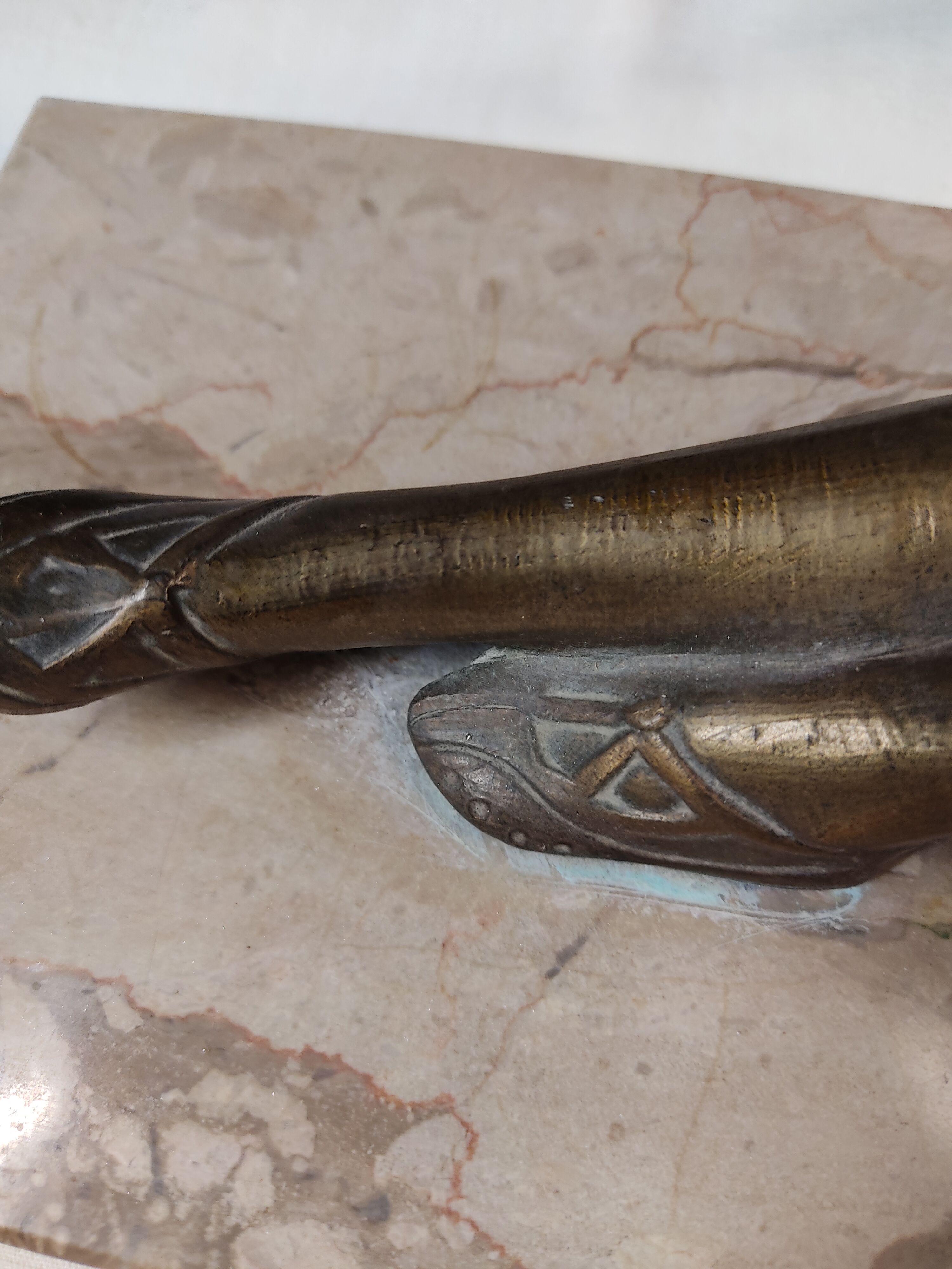 Women's lamp bronze and marble