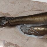 Women's lamp bronze and marble