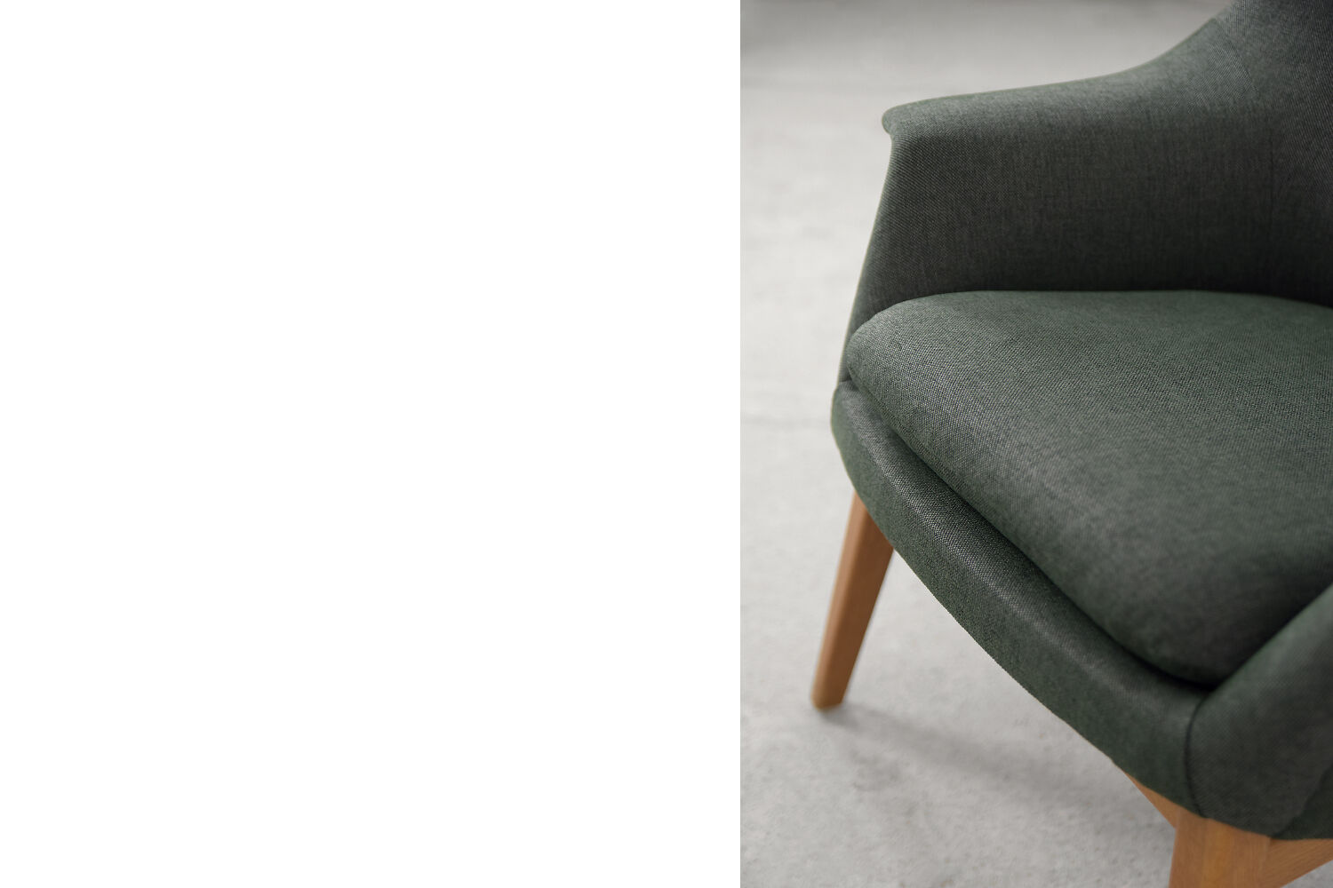 Vintage Scandinavian Mid-Century Modern Bottle Green Armchair, 1950s