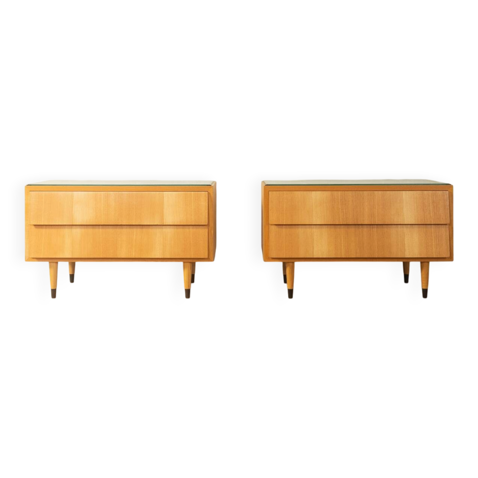 Elegant bedside tables from the 1950s, IDEE Möbel series by Erich Stratmann for Oldenburger Möbelwerkstätten