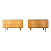 Elegant bedside tables from the 1950s, IDEE Möbel series by Erich Stratmann for Oldenburger Möbelwerkstätten
