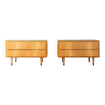 Elegant bedside tables from the 1950s, IDEE Möbel series by Erich Stratmann for Oldenburger Möbelwerkstätten
