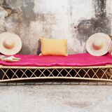 Vintage rattan bed