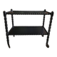 Vintage black rolling serving cart