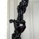 Brutalist sculptural wrought iron Dragon floor lamp, France