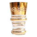 Glass and gold vase 1940s