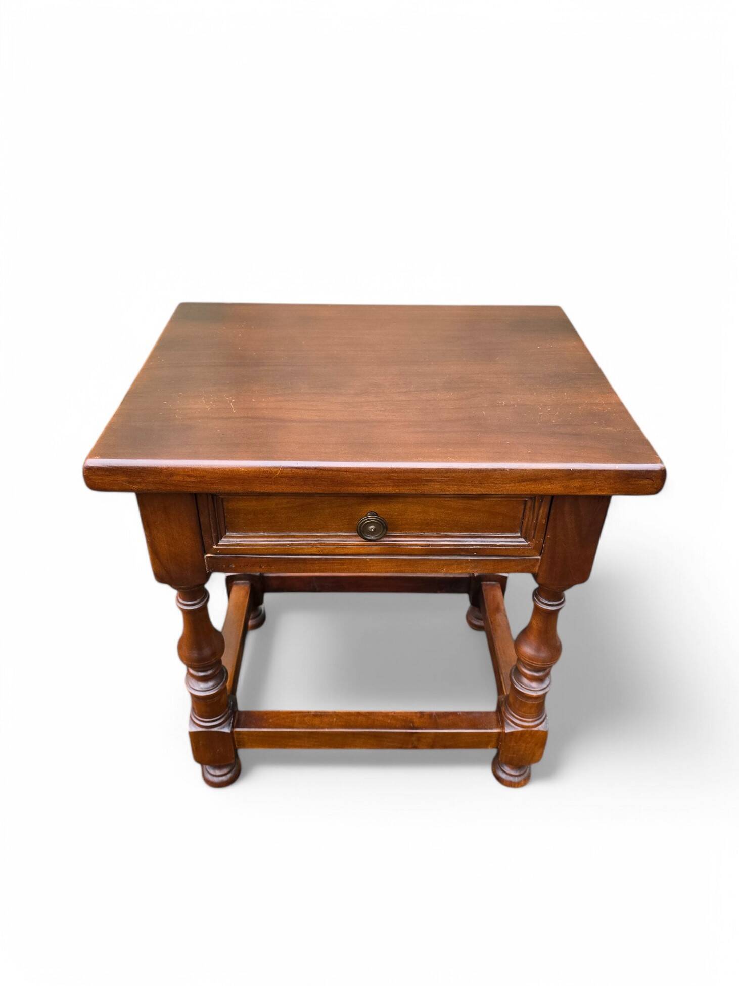 Vintage dark wood bedside table