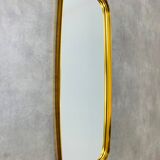 Mirror rearview mirror gold strapping Schönform 60s