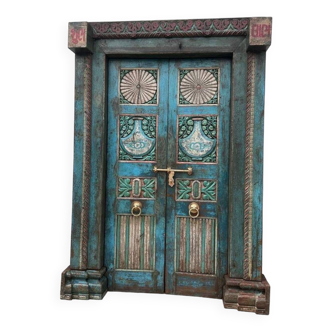 Ancient Indian Door in Old Teak