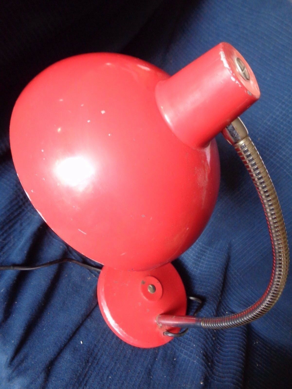 Vintage office lamp red design flexible old industrial art