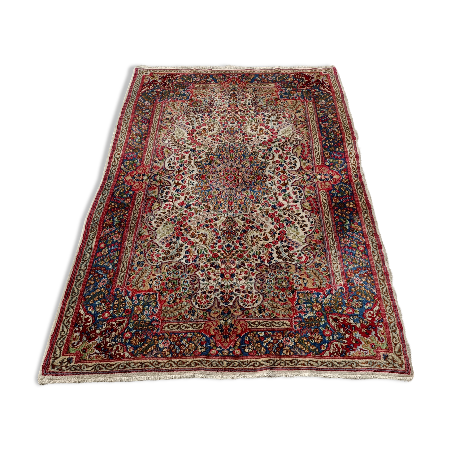 Kirman carpet 243x143 old
