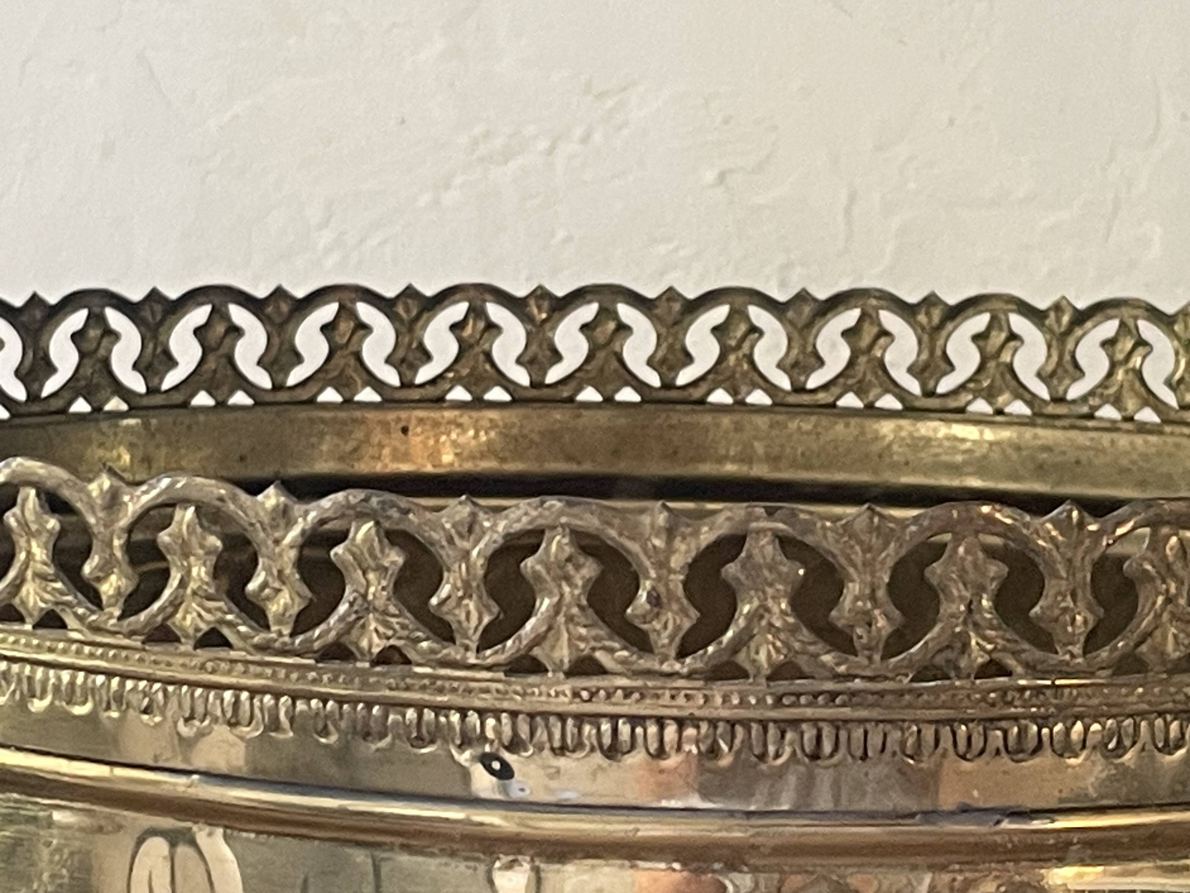 Antique brass umbrella stand