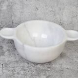 Gabriella – White Natural Marble Bowl with handles  | L 32cm W 20cm H 10cm