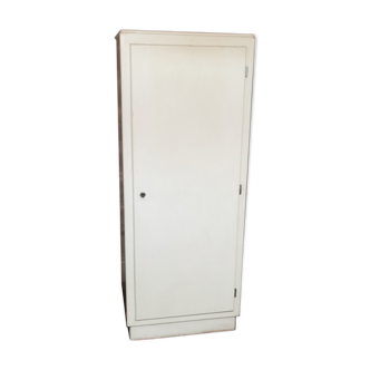Armoire une porte blanc cassé vintage