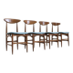 Vintage mid-century Italian dining room chairs 1960s, set of 4
