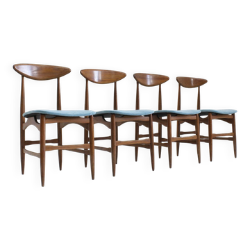 Vintage mid-century Italian dining room chairs 1960s, set of 4