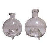 Lot of 2 old "flycatcher", blown glass wasp trap