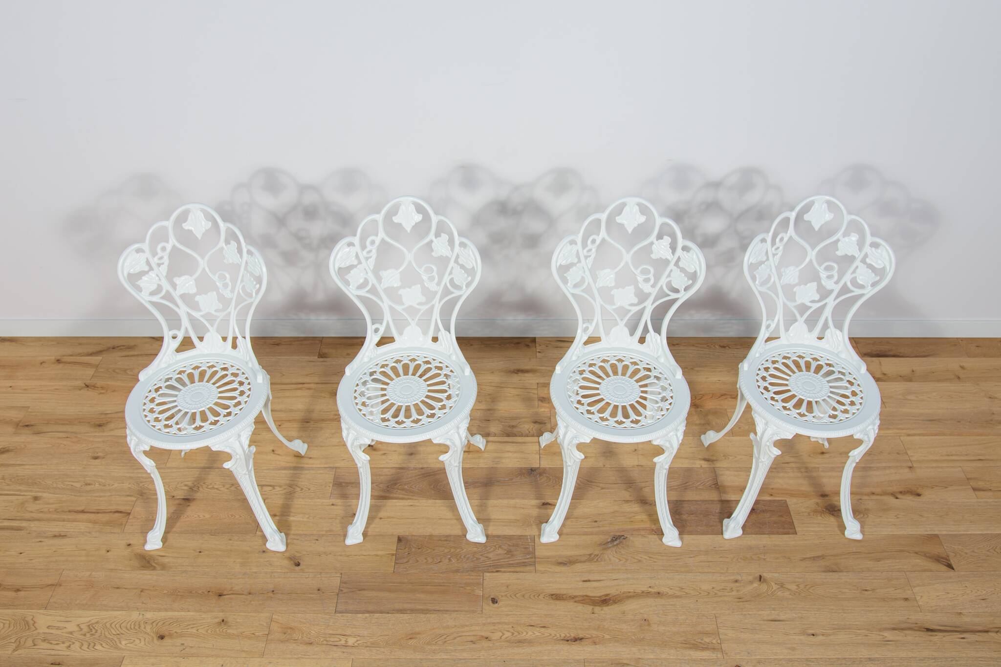 Art Nouveau Aluminum Garden Chairs, 1950s, United Knigdom, Set of 5