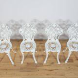 Art Nouveau Aluminum Garden Chairs, 1950s, United Knigdom, Set of 5