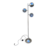 Lampadaire vintage eyeball en métal chromé, pied tulipe