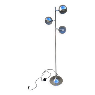 Vintage tulip-shaped space eyeball chrome floor lamp