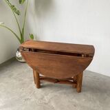 Round folding pine table mountain furniture
