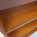 Vintage teak-style wooden bookcase from the 60s