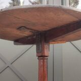 Old wooden pedestal table/side table