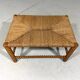 Low oak bobbin stool with rush seat 1930’s