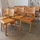 Set of 10 vintage theater chairs compass feet