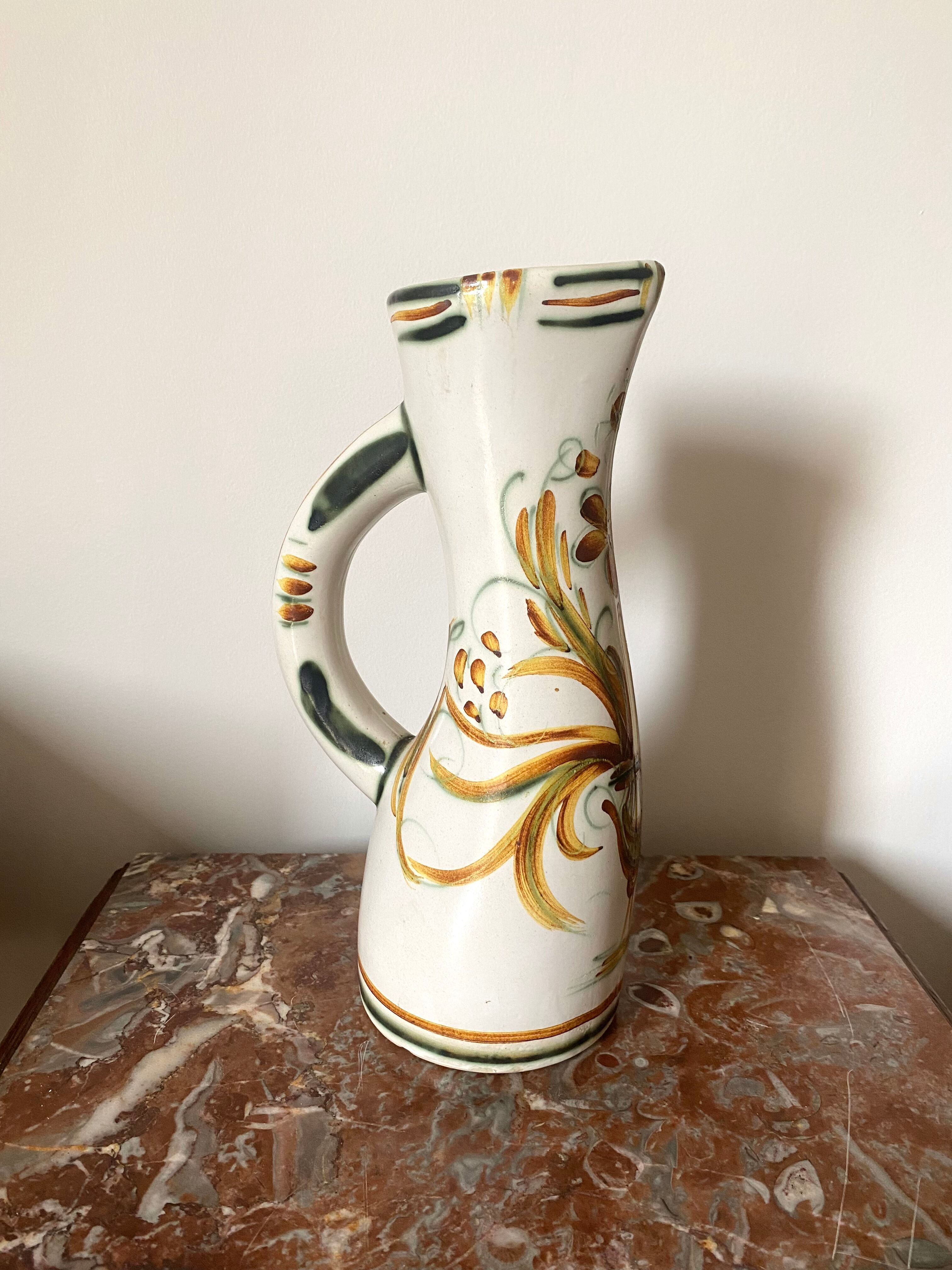 Vintage hand-painted ceramic vase