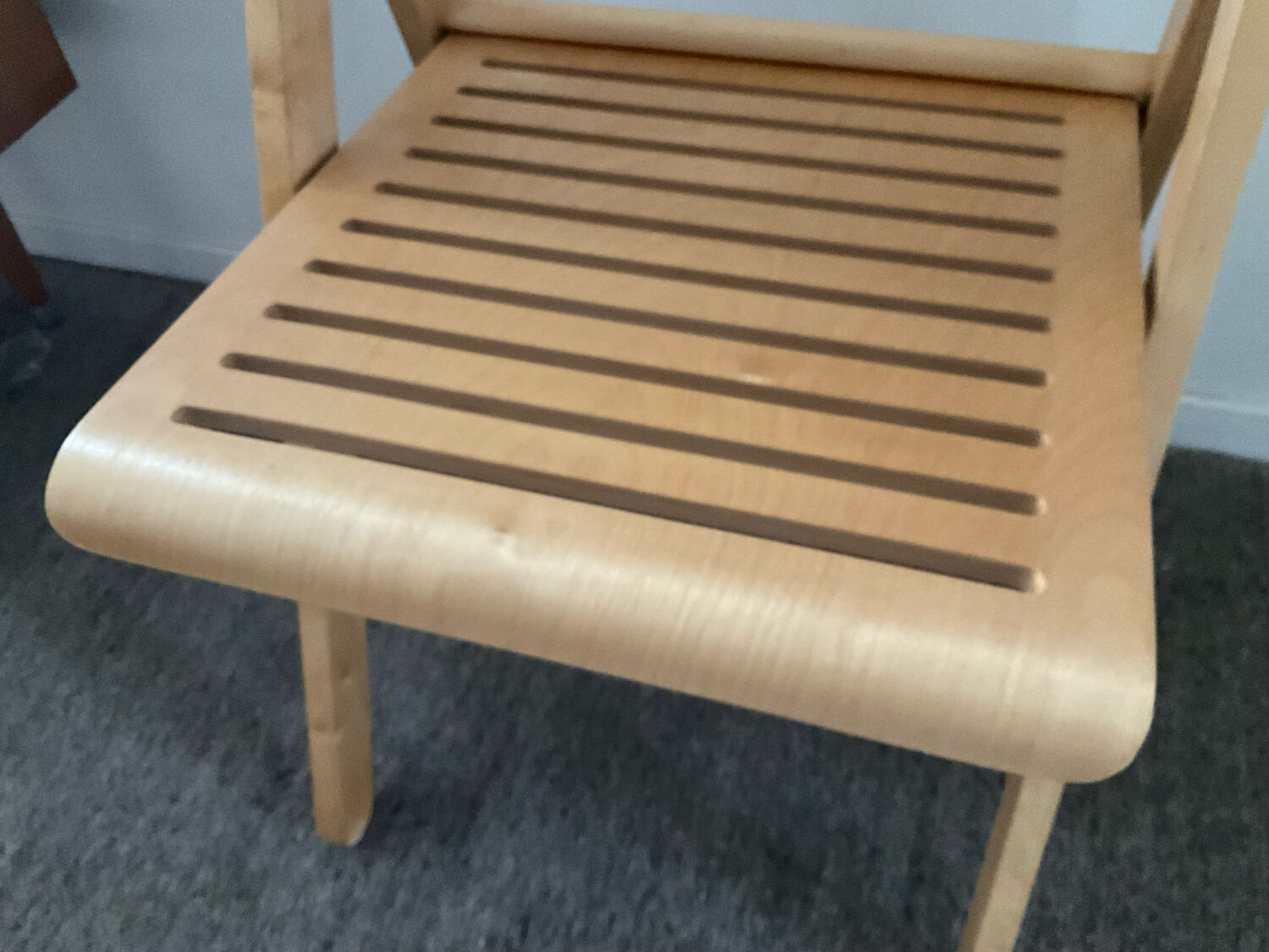 Vintage folding chair in beech