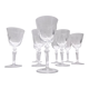 Postmodern Set of 8 Baccarat Crystal Champagne Coupes, France