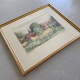Antique print Marcel Jacque, Barbizon