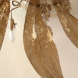 Lustre style vintage dore a pampilles